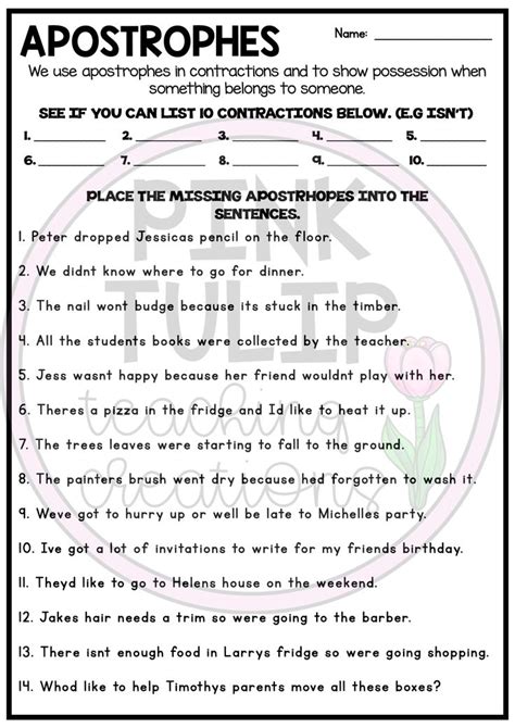 Use possessive nouns exercises to help children understand apostrophes for possession, and get to grips with this grammar topic. These exercises challenge children to reword a series of sentences to use the possessive forms of nouns, and to write their own sentences based off a visual prompt. This helps children practise using possessive apostrophes, …. 