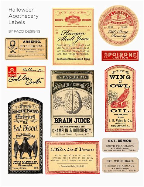 Apothecary Labels Template