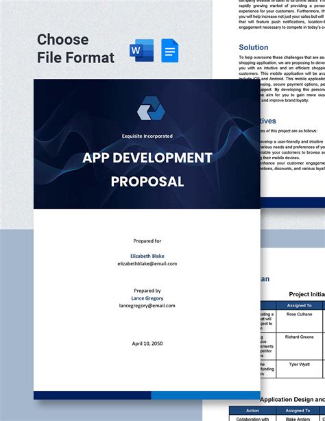 App Development Proposal Template Downloadable