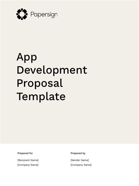 App Development Proposal Template PDF Mobile App Computer Science