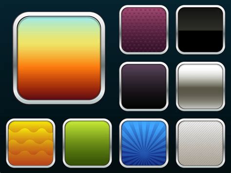 App Icon Template Ios Full iOS 7 App Icons Template Set Ai/PSD