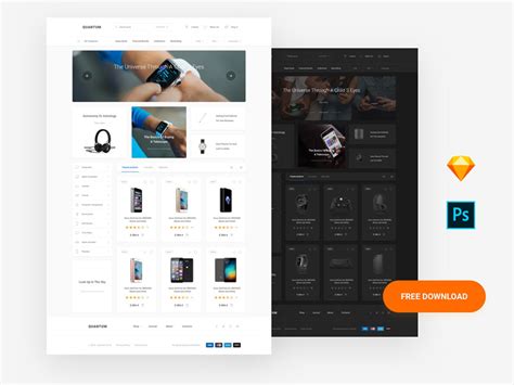 App Landing Page Free XD Template StockPSD