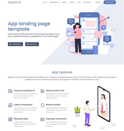 App Landing Page Template