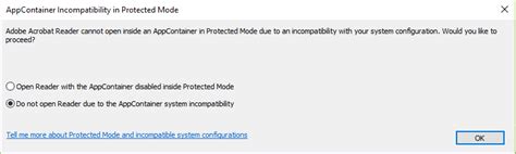 "Faulting application name: Acrobat.exe, version: 20.9.20063.54258, time stamp: 0x5eaf4d63 ... Adobe Acrobat is crashing due to an incompatibility between the program's "Protected Mode" settings and the Engagement or Workpaper Manager plug-in for Acrobat. ... Under "Sandbox Protections" > uncheck "Enable Protected Mode" at …. 