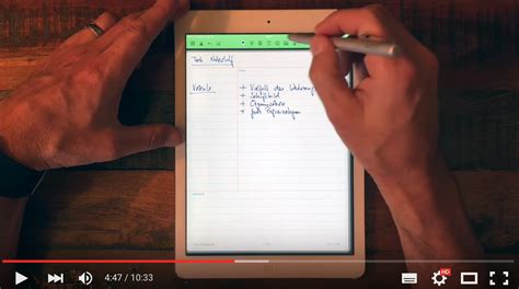 App für handschriftliche Notizen