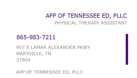 App of tennessee ed. APP OF TENNESSEE ED PLLC Emergency Medicine. NPI Profile for APP OF TENNESSEE ED PLLC in MARYVILLE, TN.. An emergency physician focuses on the immediate decision making and action necessary to prevent death or any further disability both in the pre-hospital setting by directing emergency medical technicians and in the emergency department. 