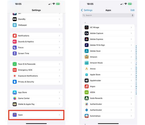 App settings.  Settings App lets you create profiles for different apps wi...