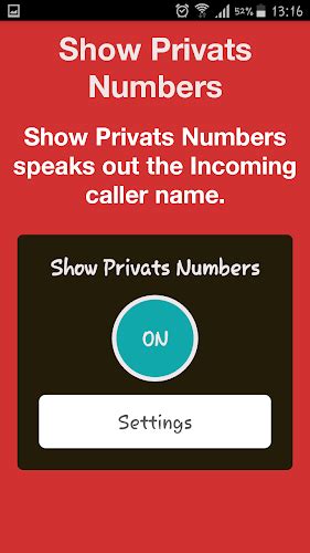 App that can show private numbers