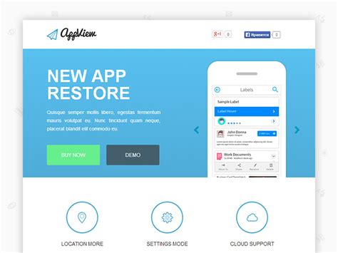 AppView Free Flat Landing page CSS template Free Download