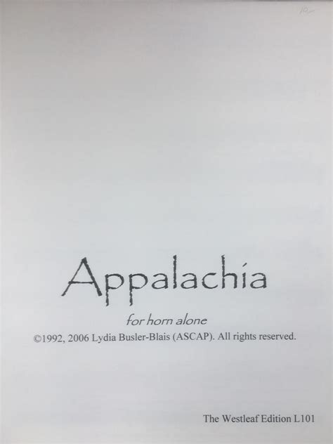 Appalachia for horn - Lydia and Lars Musical Productions