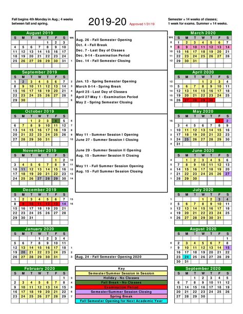Appalachian Academic Calendar