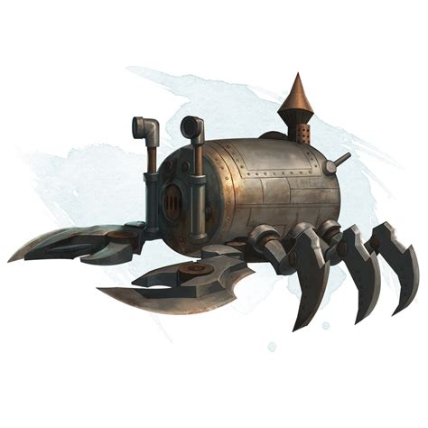 Apparatus of the crab. The apparatus of the Crab is a Large object with the following statistics: Armor Class: 20 Hit Points: 200 Speed: 30 ft., swim 30 ft. (or 0 ft. for both if the legs and tail aren't extended) Damage Immunities: poison, psychic . To be used as a vehicle, the apparatus requires one pilot. While the apparatus's hatch is closed, the compartment is ... 