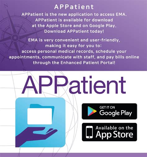 You will receive an email with login instructions for the Patient Portal. ... APPatient. Download the app below:.. 