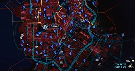 City Center Map and Description In-Game Descrip