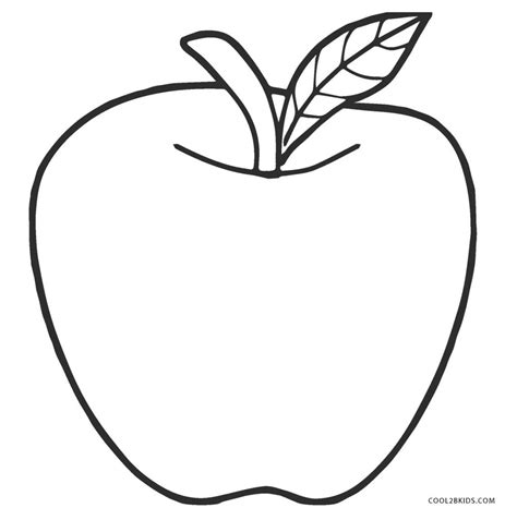 Apple Coloring Sheets Preschoo