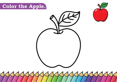 Apple Colouring Pages Color On Pages Coloring Pages for Kids