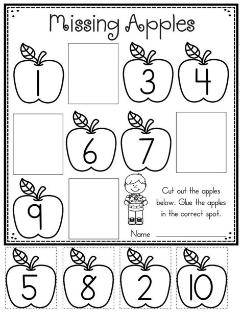 Apple Printables Kindergarten
