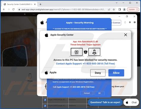 Apple Security Center POP-UP Scam (Mac) - PCRisk.com