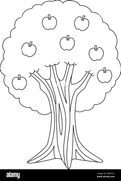 Apple Tree Coloring Pages For Preschool