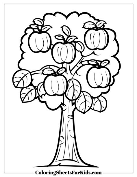 Apple Tree Coloring Shee