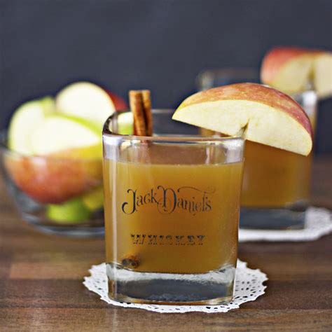 Apple cider whiskey cocktail. Dip the rim of the serving glass in the water to moisten and then swirl it in the cinnamon and sugar mixture. Set aside. In a cocktail shaker, add the apple cider, bourbon and a handful of ice. Put on the top and shake vigorously for about 15 seconds. Fill the serving glass with ice and strain in the chilled apple cider and bourbon. 