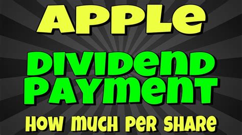 Apple dividend payment. Things To Know About Apple dividend payment. 