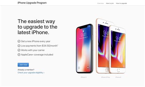 Apple iphone upgrade program. Eligibility Sign-in Choice - Apple. Let’s see if your iPhone is. eligible for an upgrade. Or if you prefer, use your iPhone serial number and IMEI to look up your eligibility. Get help buying. Chat now. or call 1‑800‑MY‑APPLE. Eligibility Sign-in Choice. 