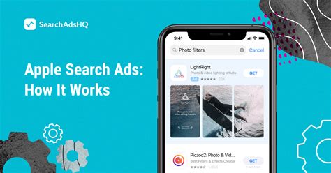 Apple search ads. Solution capabilities. Access powerful marketing tools to meet ROI goals. Choose keywords for search results campaigns. Modify audience settings to limit who sees your ads. Set the max you want to pay for a tap. Control spend at the campaign level with a daily budget. No budget maximum. 