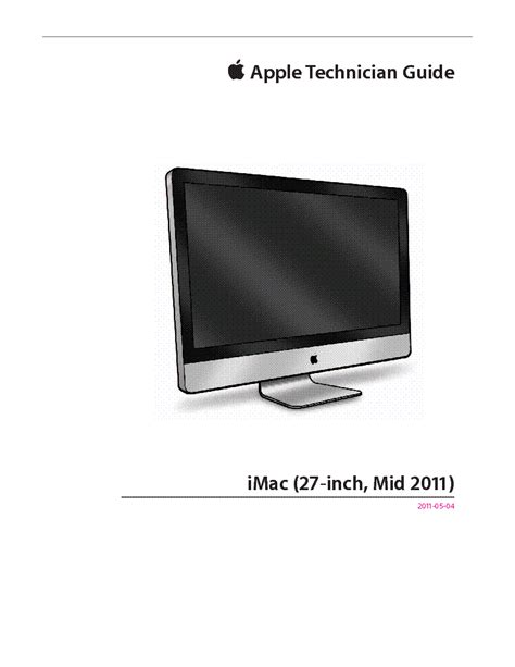 Apple service manual imac mitte 2011. - Deutz tractor dx 110 repair manual.