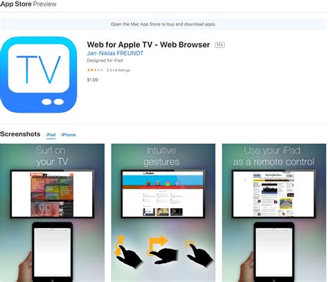 Apple tv web browser. The main purpose of a web browser is to locate, retrieve and display information from the World Wide Web. Web browsers use the client server model, where the browser is the client ... 