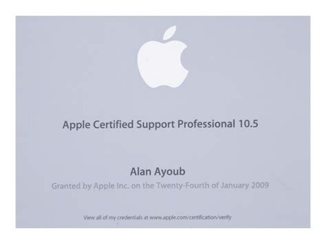 Apple-Device-Support Zertifikatsdemo