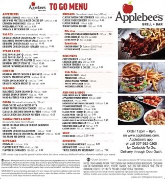 Applebee's grill and bar largo menu. Make Applebee's at 1039 W. Tunnel Blvd in Houma your neighborhood bar and grill. Whether you're looking for affordable lunch specials with co-workers, or in the mood for a delicious dinner with family and friends, Applebee's offers dining options you'll love. Ask about drink specials and our wide selection of beverages, beers and cocktails to ... 