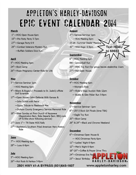 Appleton Events Calendar