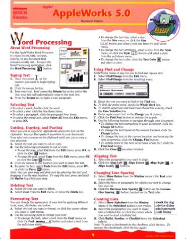 Appleworks 5 0 quick source reference guide for macintosh. - Yamaha xvs 1300 manuale di servizio 2010.