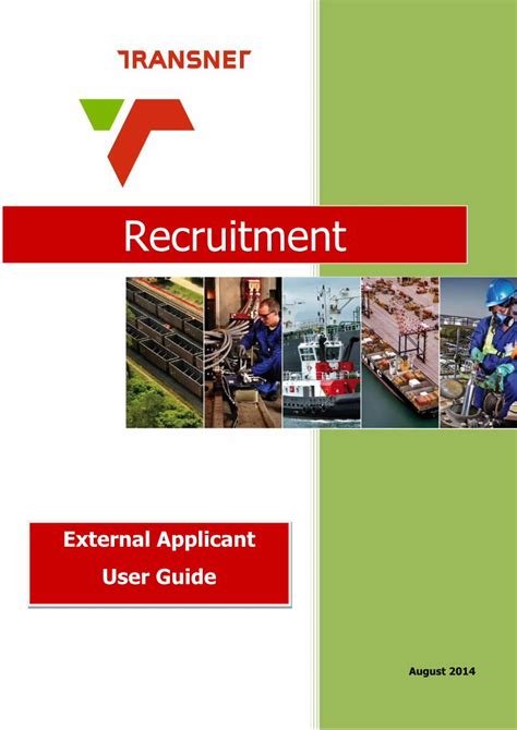 Applicant External Transnet Guide Recruitment