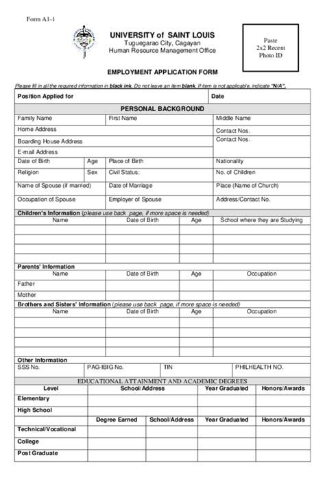 Applicants Information Worksheet Application Form Worksheets
