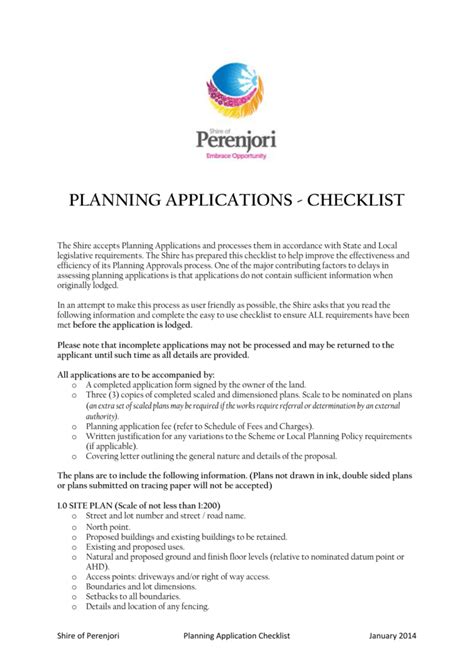 Application Checklists Planning permission The Highland …