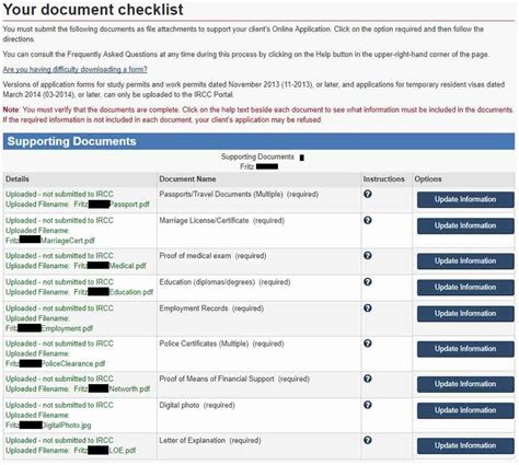 Application Document Checklist
