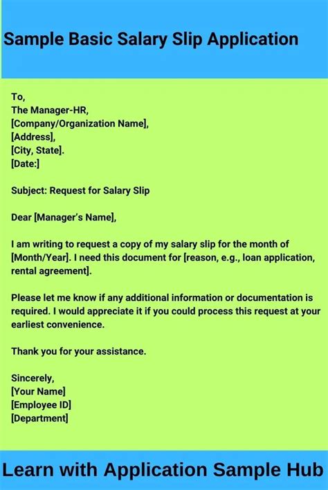 Application For Issuing Salary Slip