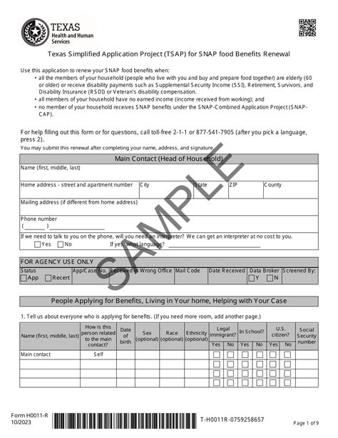 Application Form Application Form Snap Tx