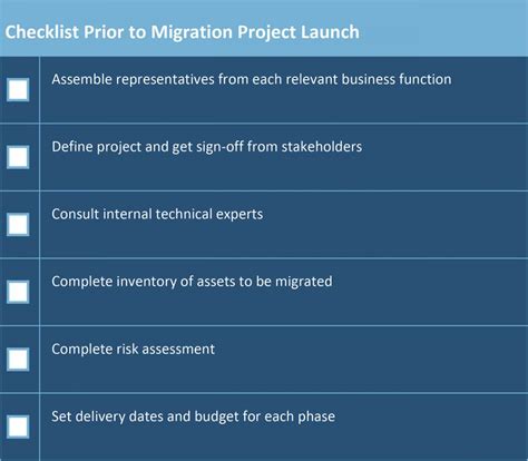 Application Migration Plan Template Fresh Checklists and tools for