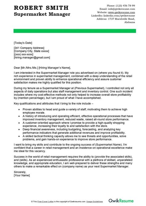 Application letter for supermarket manager.  We'll Build & download your store manag...