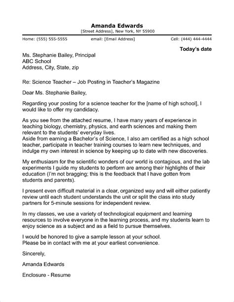 Application letter sample for high school teacher.  D&eacute;couvrez les contenus reg...