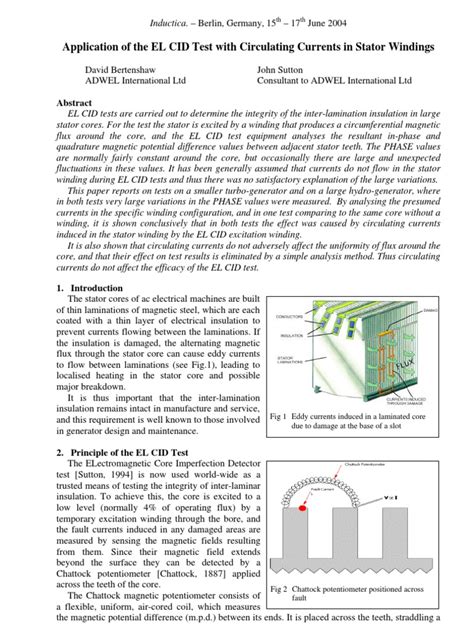 Application of The EL CID Test PDF Flux Electric Current