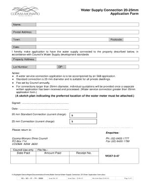 ApplicationFormForWaterConnection2 PDF