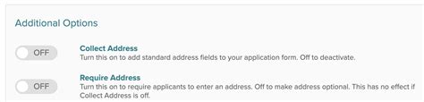 Applications Collect/Require Address On/Off Applicant Tracking Software