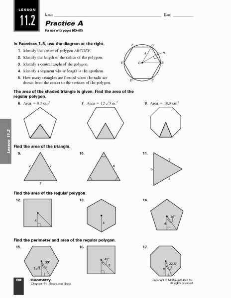 Applications Of Regular Polygons Answer Key