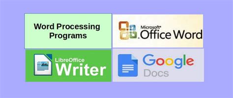Applications for word processing. Feb 7, 2024 · Best with internet connection. Google Docs is a great free writing platform for any writer. It’s an extremely clean, quick word processor available in the browser, on desktop, and phone and ... 