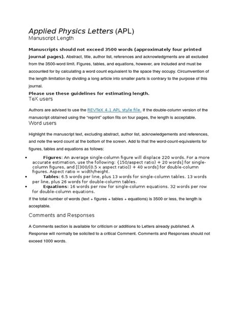 Applied Physics Letters Guideline PDF Portable Document Format