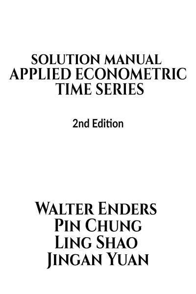 Applied econometric time series solution manual. - Manual of small animal internal medicine 1e.